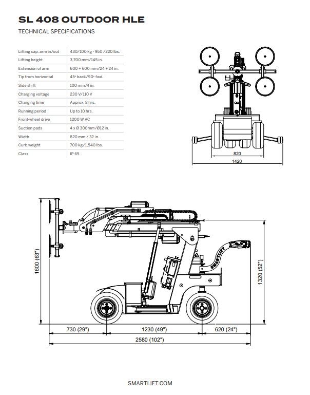 Smartlift SL-408 Hire