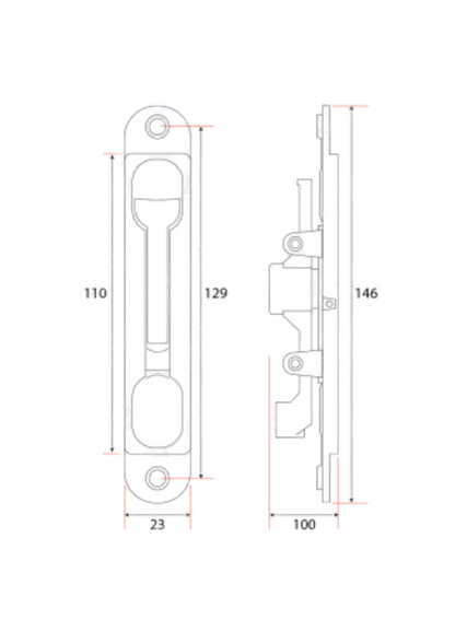 Aluminium Flush Bolt